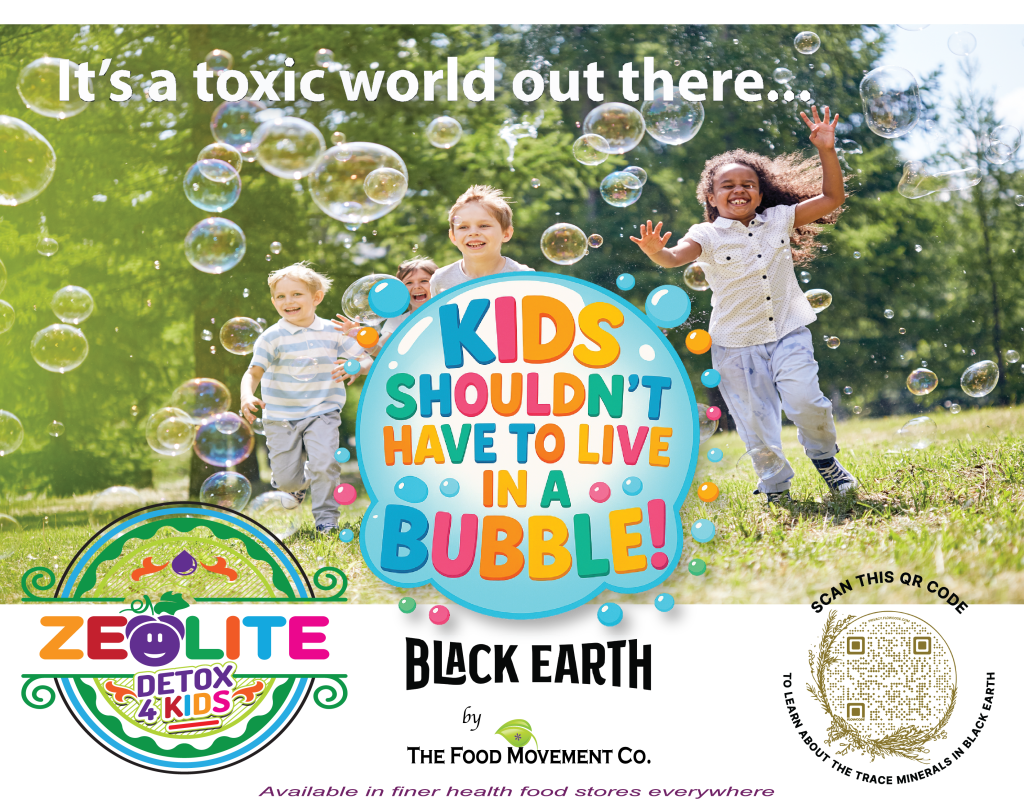 A group of children joyfully playing outdoors among bubbles, with the text 'Kids shouldn't have to live in a bubble!' prominently displayed.